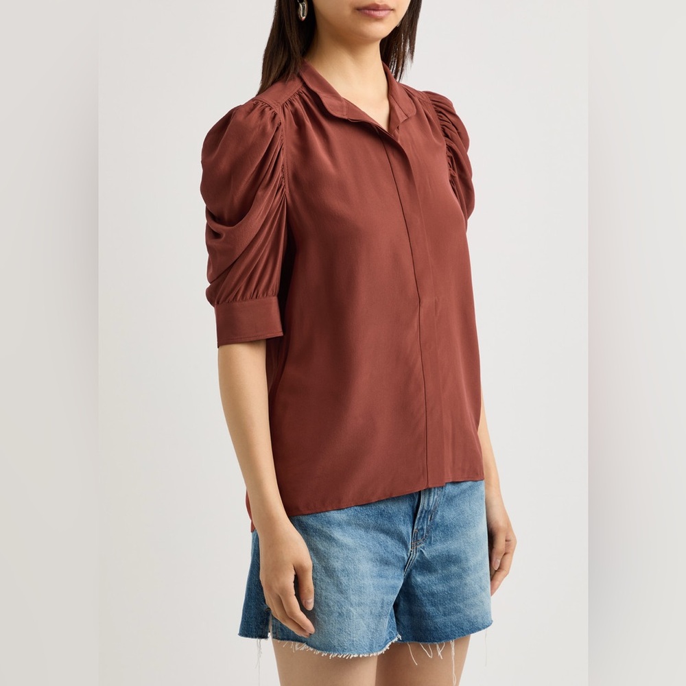 Frame Gillian Top- in Rust - Picture 2 of 2